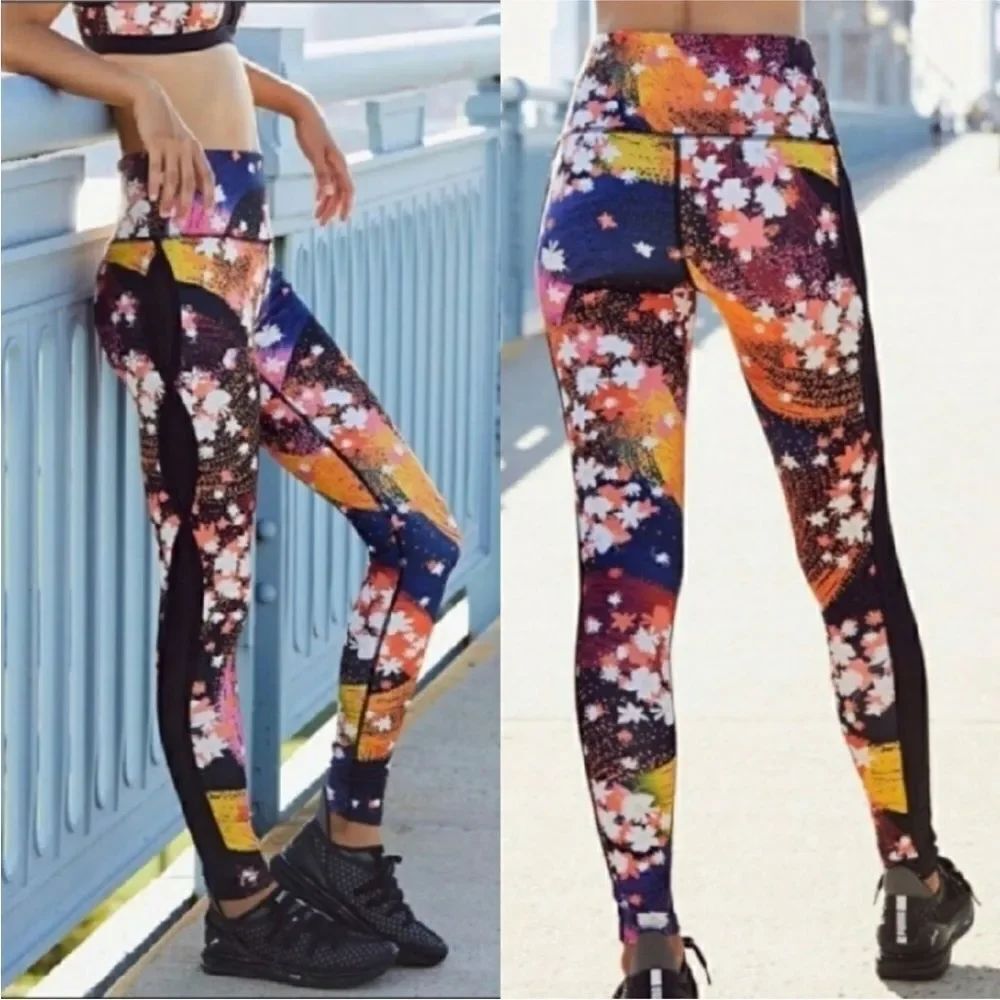 FREE PEOPLE | FP MOVEMENT Liza Illusion Floral Leggings Women’s Size Small